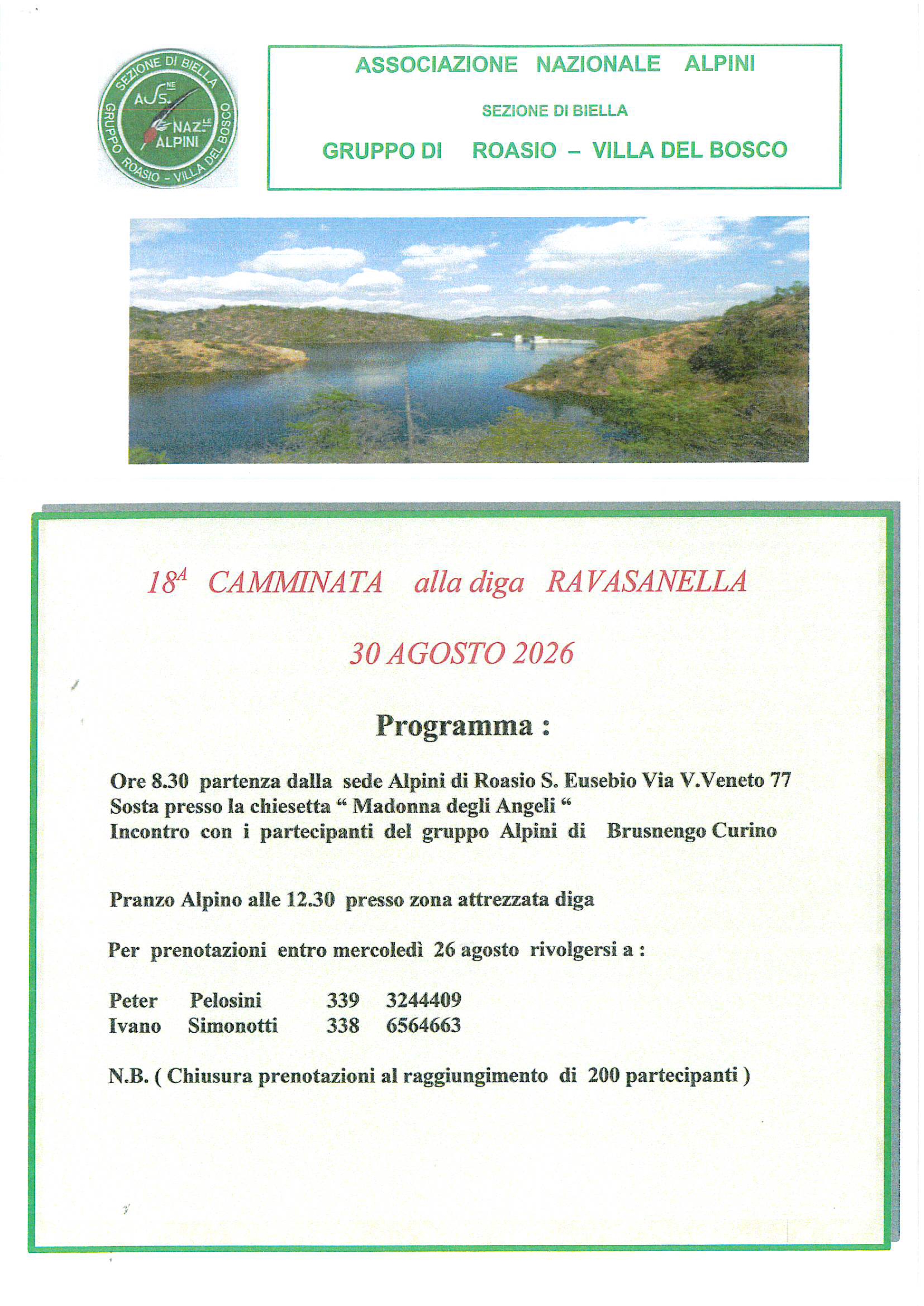 18Âª Camminata alla diga Ravasanella