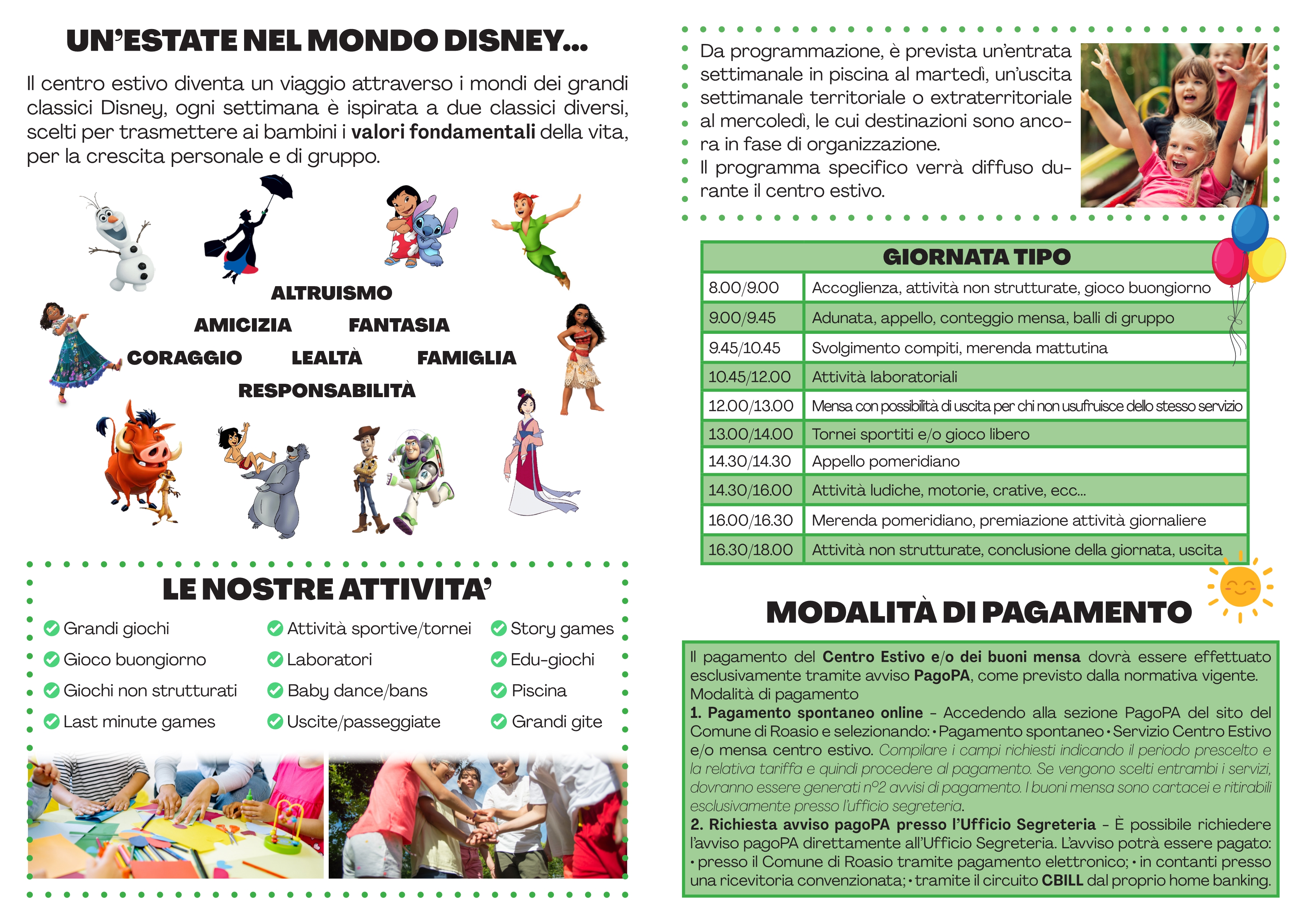 Centro estivo 2026 - scuola primaria e secondaria